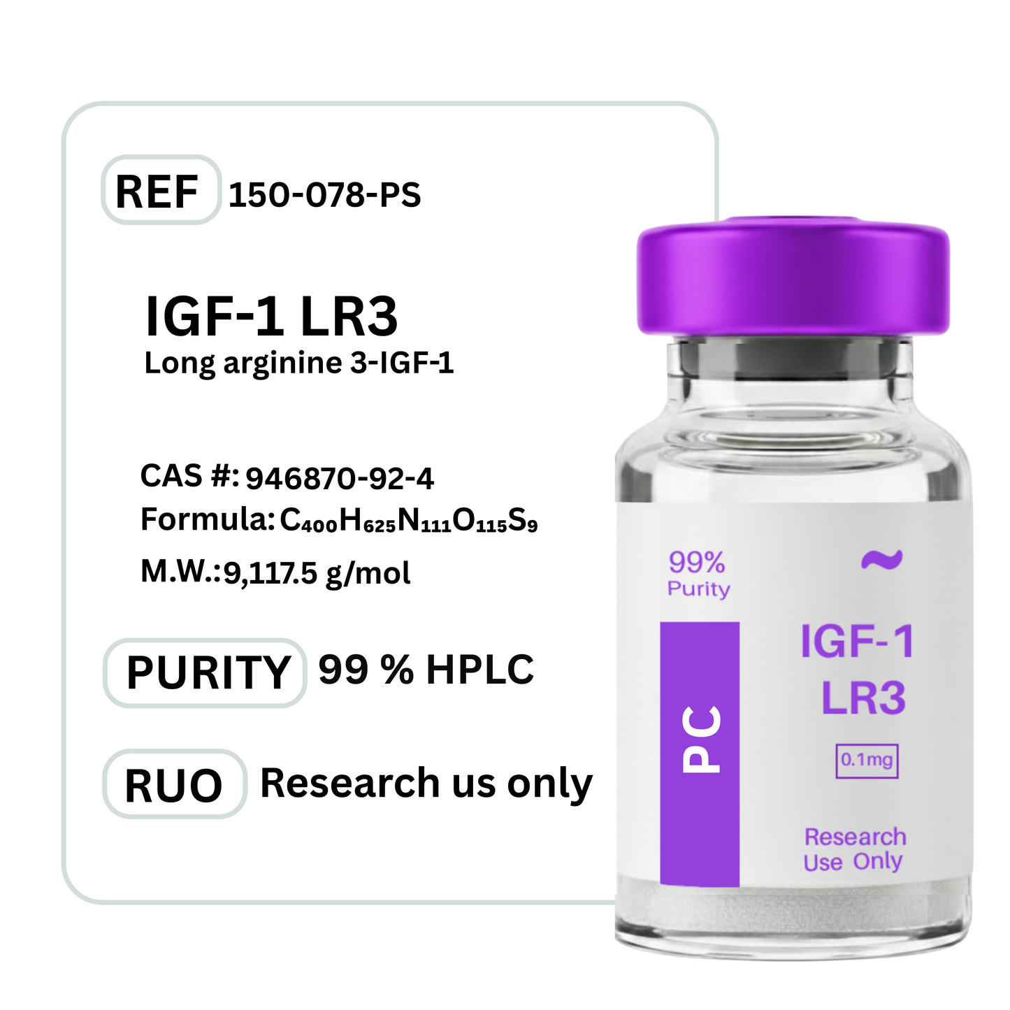 IGF-1 LR3 (Long R3)